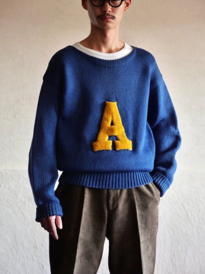 1950s Vintage Lettered Knit Sweater A