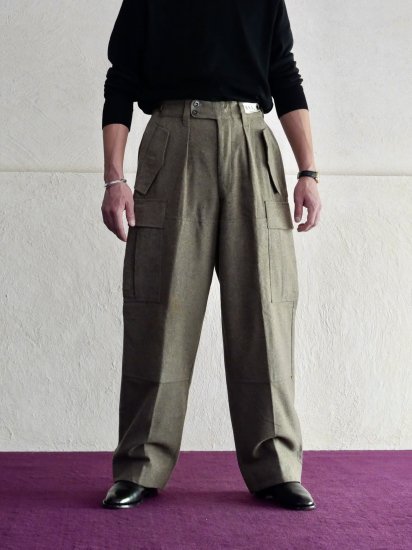 1963s Vintage German Military Wool Cargo Trousers