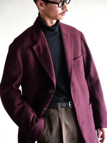 1990's J.CREW Wool Blazer BURGUNDY Wool     Cashmere  Nylon