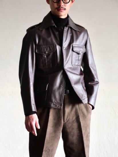 NEPENTHES LONDON Leather Short Jacket
Made in England.