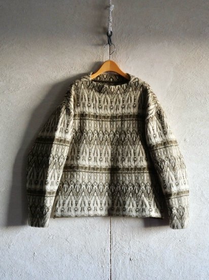 1960's Nordic Wool Flat-neck Knit Sweater