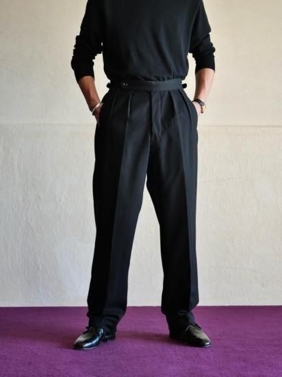 1950's Tailored Tuxedo Trousers / STRAIGHT