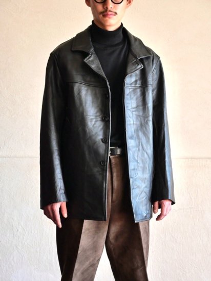 1970's French Government-Workers Leather JKT
