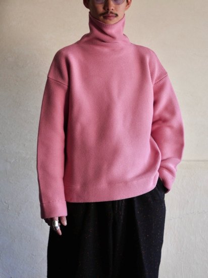 "PUBLIC SPHERE"
Reversible Heavy Cotton Knit Sweater STRAWBERRY