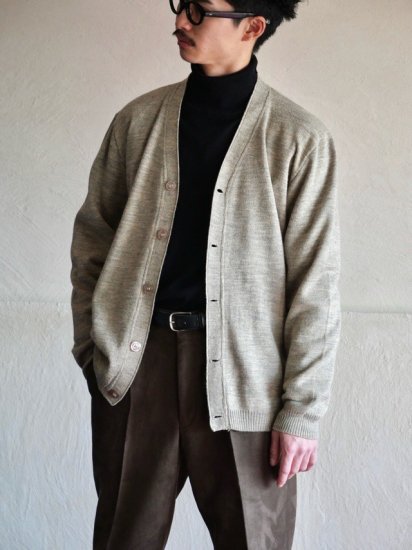 1970~80's MATRONIANI Wool Knit Cardian
Gray&Beige Heather Color