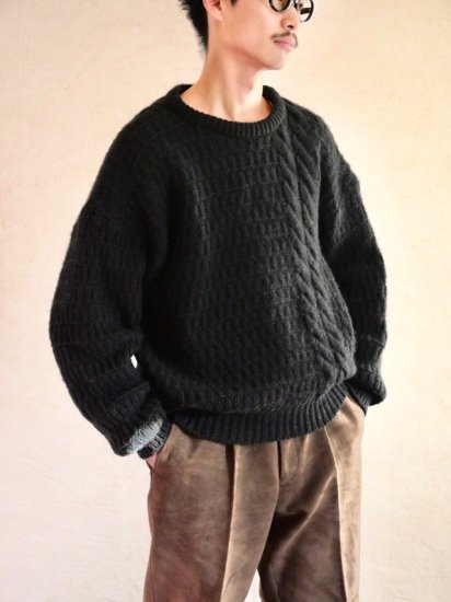 1990's Black Fisherman Knit Sweater