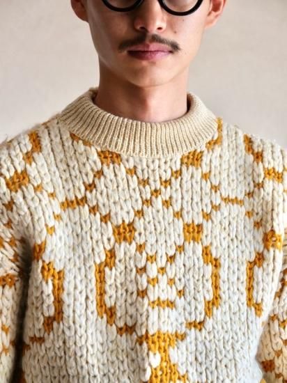 1970's JANTZEN Geometric Wool Knit Sweater - Vintage & Archive
