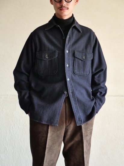 1950's FiveBrother C.P.O. Navy Wool Shirt