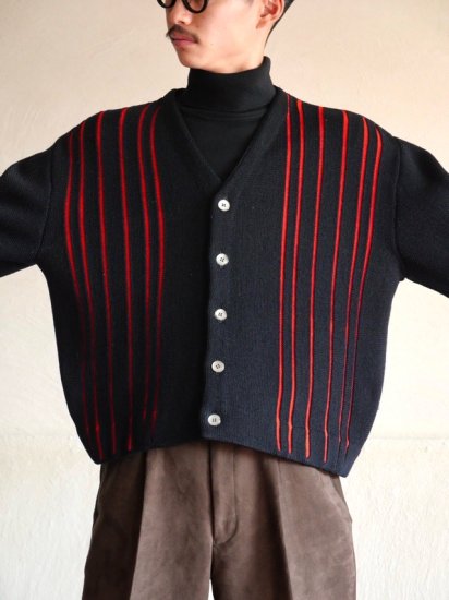 1960's Ren-dale Wool Knit Rib Cardigan