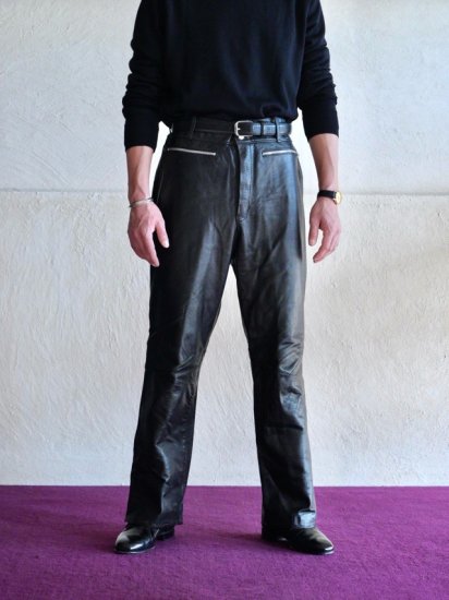 1970~80's UK Vintage Leather Trousers