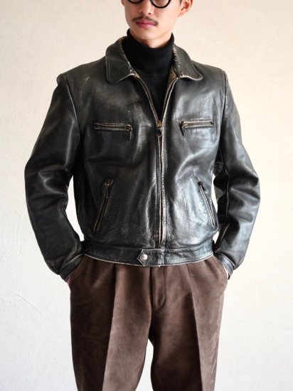 1940's~ German Leather Riders Jacket