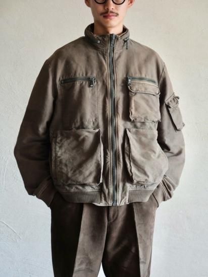 90~00's GUESS Matte-cloth Cotton Blouson