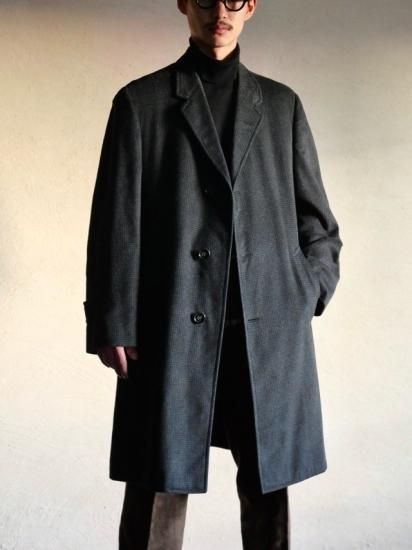 1960's GRAY'S Split-Raglan Balmacaan Coat FineWool & Cashmere / Made in England.
