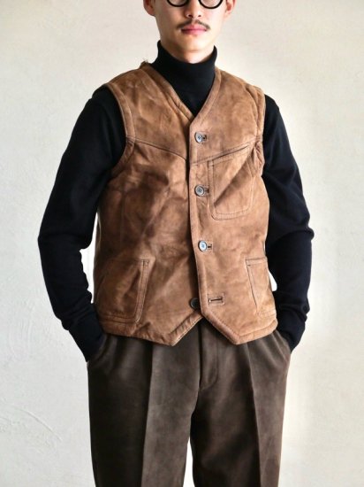 1980~90's Vintage Work Style Sheepskin Vest