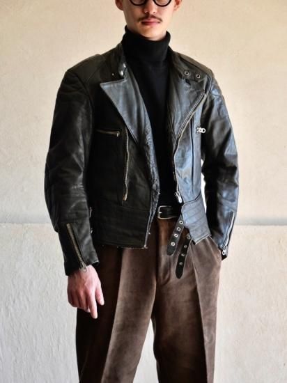 1960's Euro Vintage Motorcycle Leather Jacket