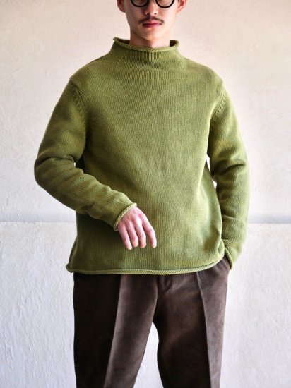 00's J.CREW Cotton Roll-neck Knit Sweater