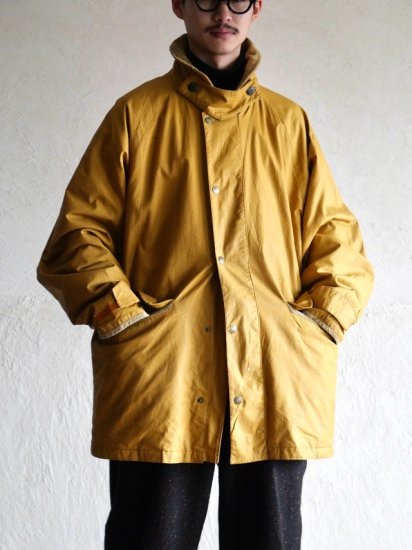 1990's FLORENTINO Dry-coated Cotton Jacket Mustard color / Padded & Wool Half Lining