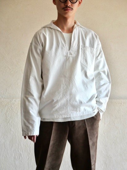 1950~60's U.S.NAVY Cotton Sailor Shirt, White