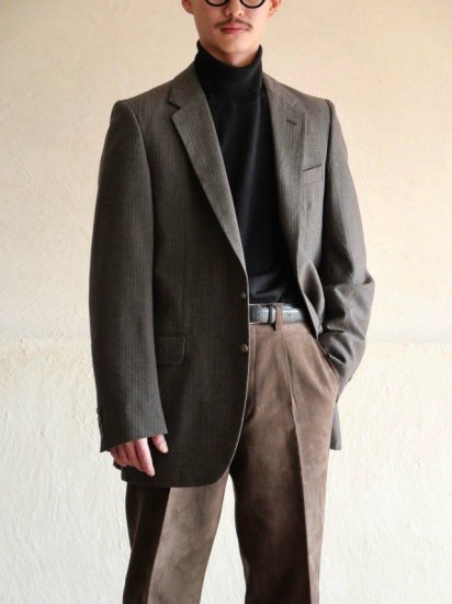 1990's St.Michael Wool Stripe Tailored Jacket