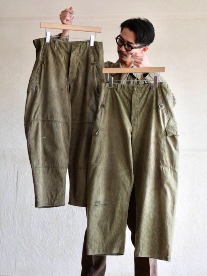 1970's Eastern German Military Strichtarn Cloth Pantssize 52