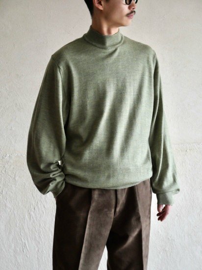 00's NORDSTROM Mock-neck Knit Sweater, Green