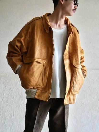 ~1980's Chicago Tailor Heavy Leather A-2 Jacket