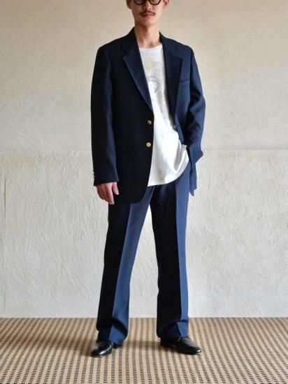 1970~80's USA Vintage Tailored Navy Blazer Set-up