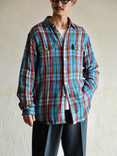 00's CA RalphLauren Heavy Cotton Flannel Shirt / size L