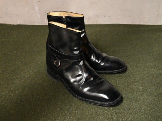 Vintage Harness Belt & Side Zip Boots,Black