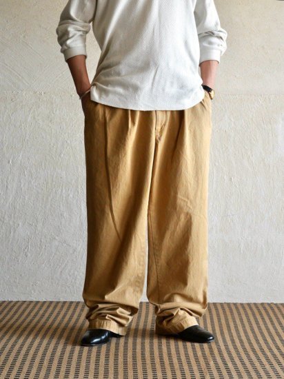1980~90's Vintage RalphLauren Cotton Canvas Trousers, Made in USA.