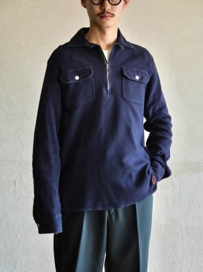 00's RalphLauren Worker's Style Half-zip Shirt
