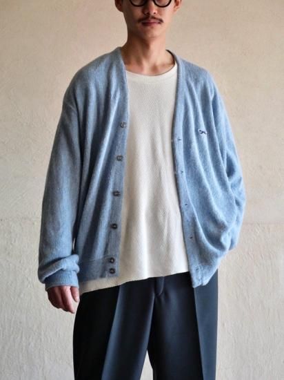 1970~80's FOX Vintage Knit Cardigan, Melange Blue