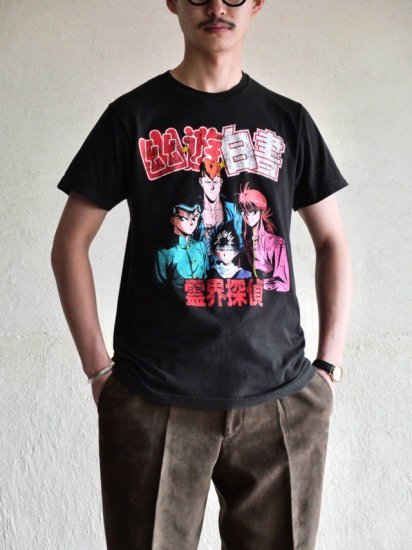 "Yu&#11088;&#65038;Yu&#11088;&#65038;hakusho" Printed T-shirt, Black