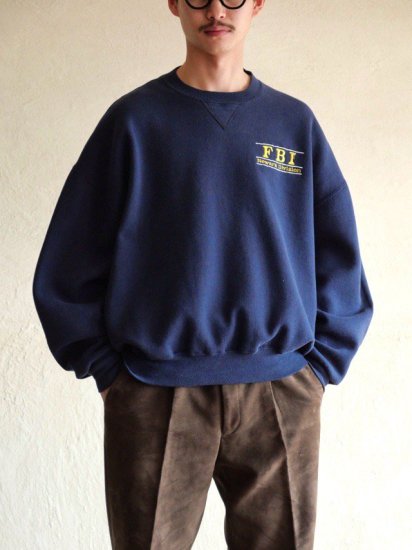 1990's Russell Front-gusset Sweat Shirt, "FBI, Newark Division" Made in USA.