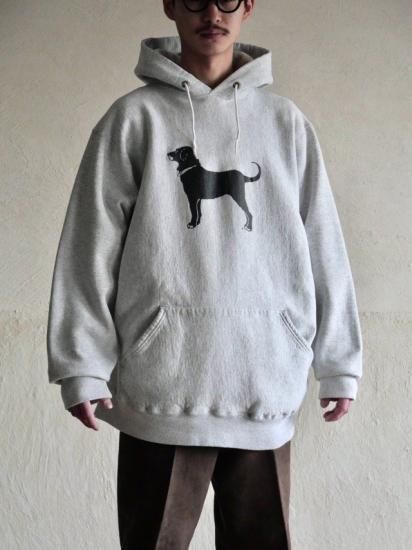 1990's Printed Heavy Sweat Hoodie "The Black Dog"