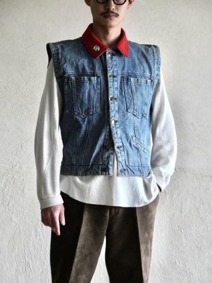 1980~90's ARMANI JEANS Denim Trucker Vest