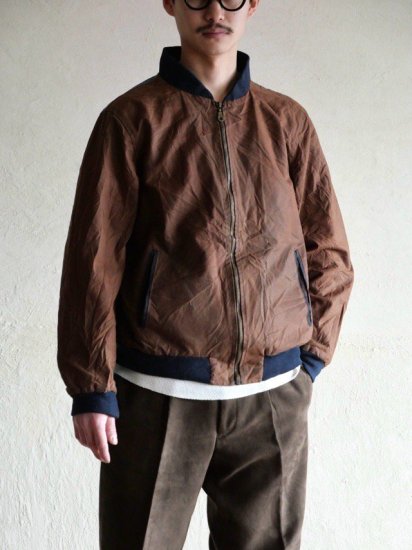 Common People Waxed Cotton Jacket,
Brown&Navy, Made in England.