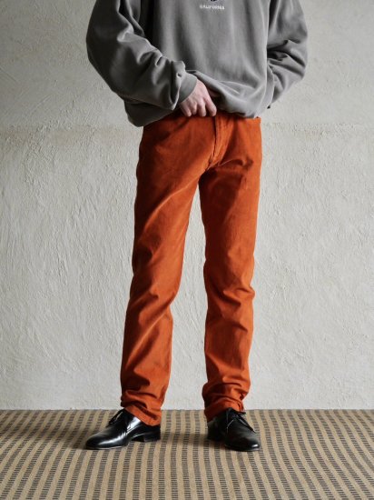 BrooksBrothers Corduroy Slim Pants, Orange