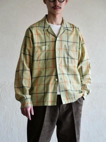 1960~70's Vintage PPP Open-collar Shirt,100%Cotton