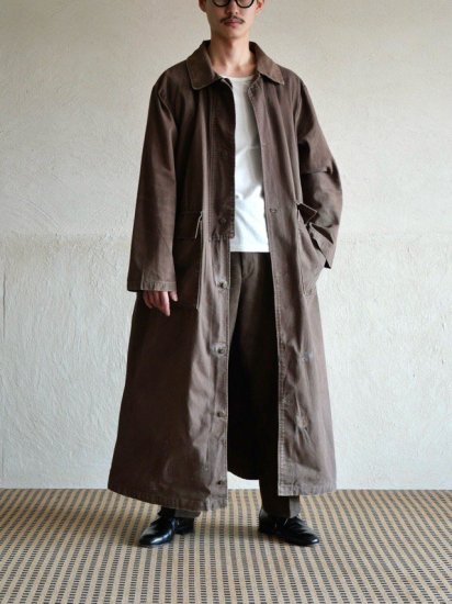 1980's USA Vintage Duster Coat, Brown Canvas