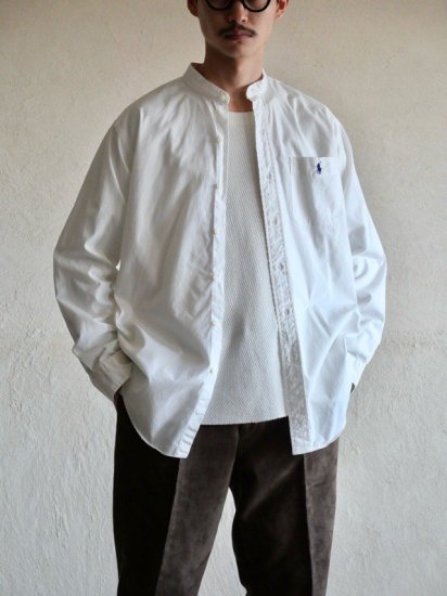 1980~90's Vintage RalphLauren Cotton Broad Shirt / Made in USA.
