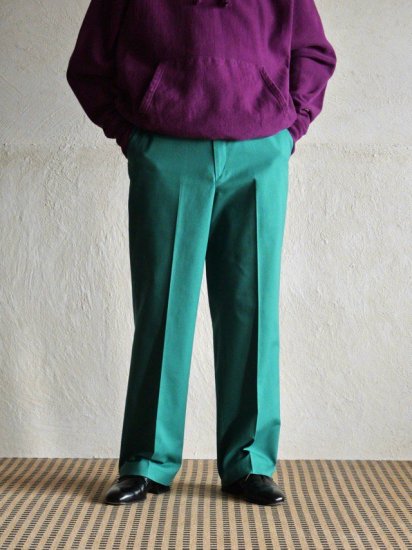 1980's HAGGER Cotton&Polyester Trousers,
Emerald Green, Made in Mexico.