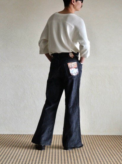 DEADSTOCK 1970's K-mart Corduroy Bell-buttom Pants, Black