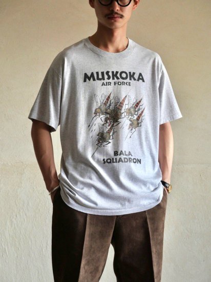 1990's Vintage Printed T-shirt "Mliskoka AirForce"