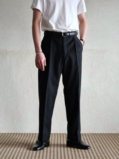 1960's Canadian Tailormade Wool Trousers, Black