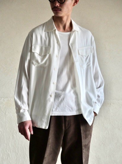 1950's Vintage TOOTAL Fabric Silk or Rayon Shirt, Woven in England & Tailored by Lipson(Canada)