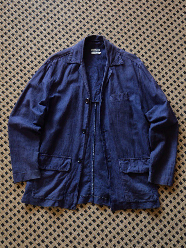 1990~00's MAXO Work Style Tailord Jacket
55% FLAX  45% Cotton, Made in Belgium.