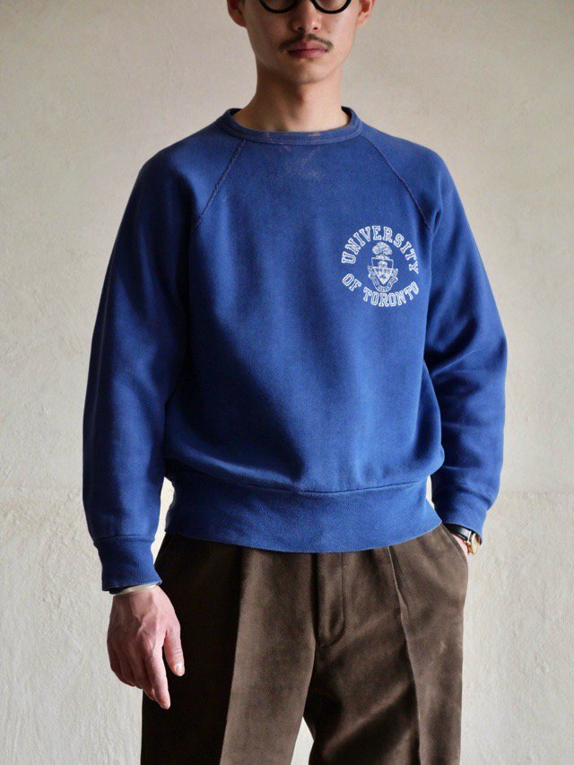 1960~70's Vintage Sweat Shirt, Tiger Brand Body "UNIVERSITY OF TORONTO" Made in Canada.