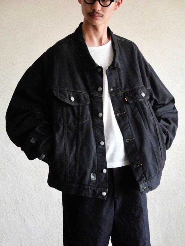 BLACK OVERDYE, 1992's Levi's70598 Big Trucker Jacket