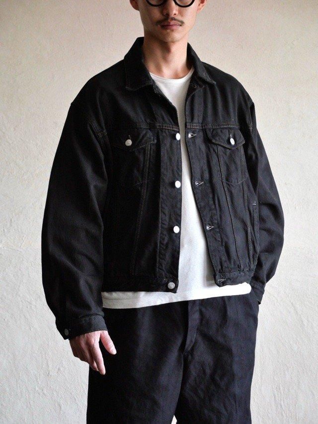 BLACK OVERDYE, 1991's Vintage Gap Denim Trucker JacketSize M